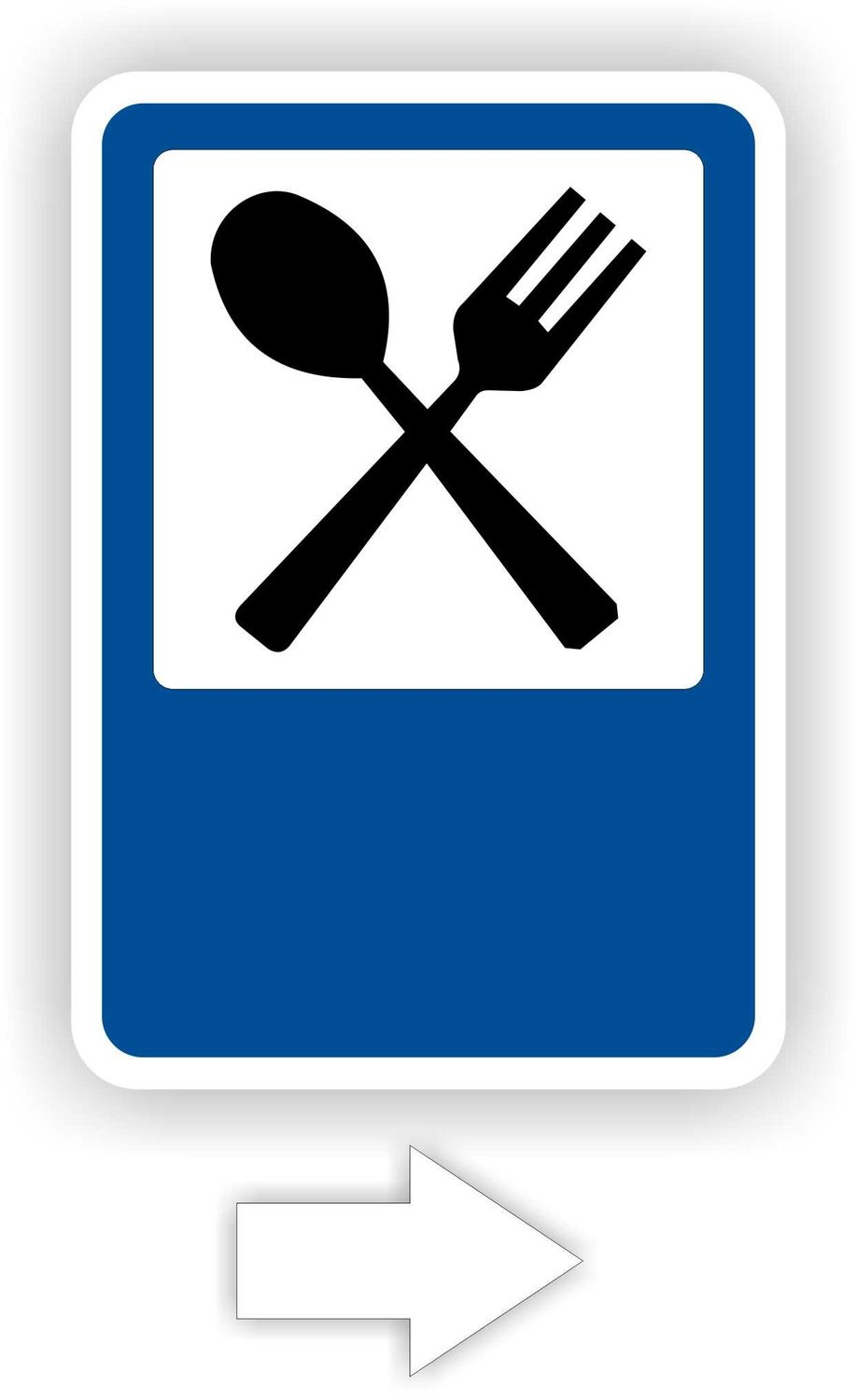 Restaurant wegwijs verkeersbord sticker