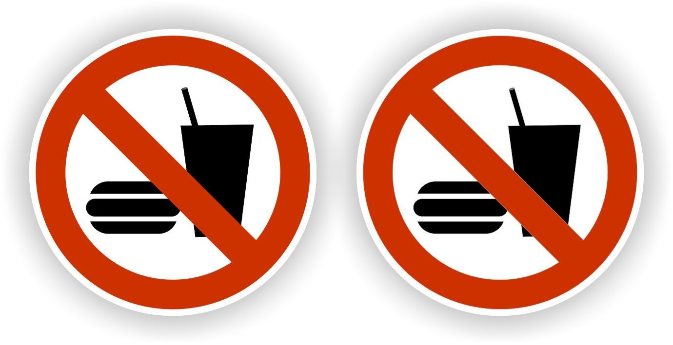 Geen Etenswaren Toegestaan Pictogram Stickers