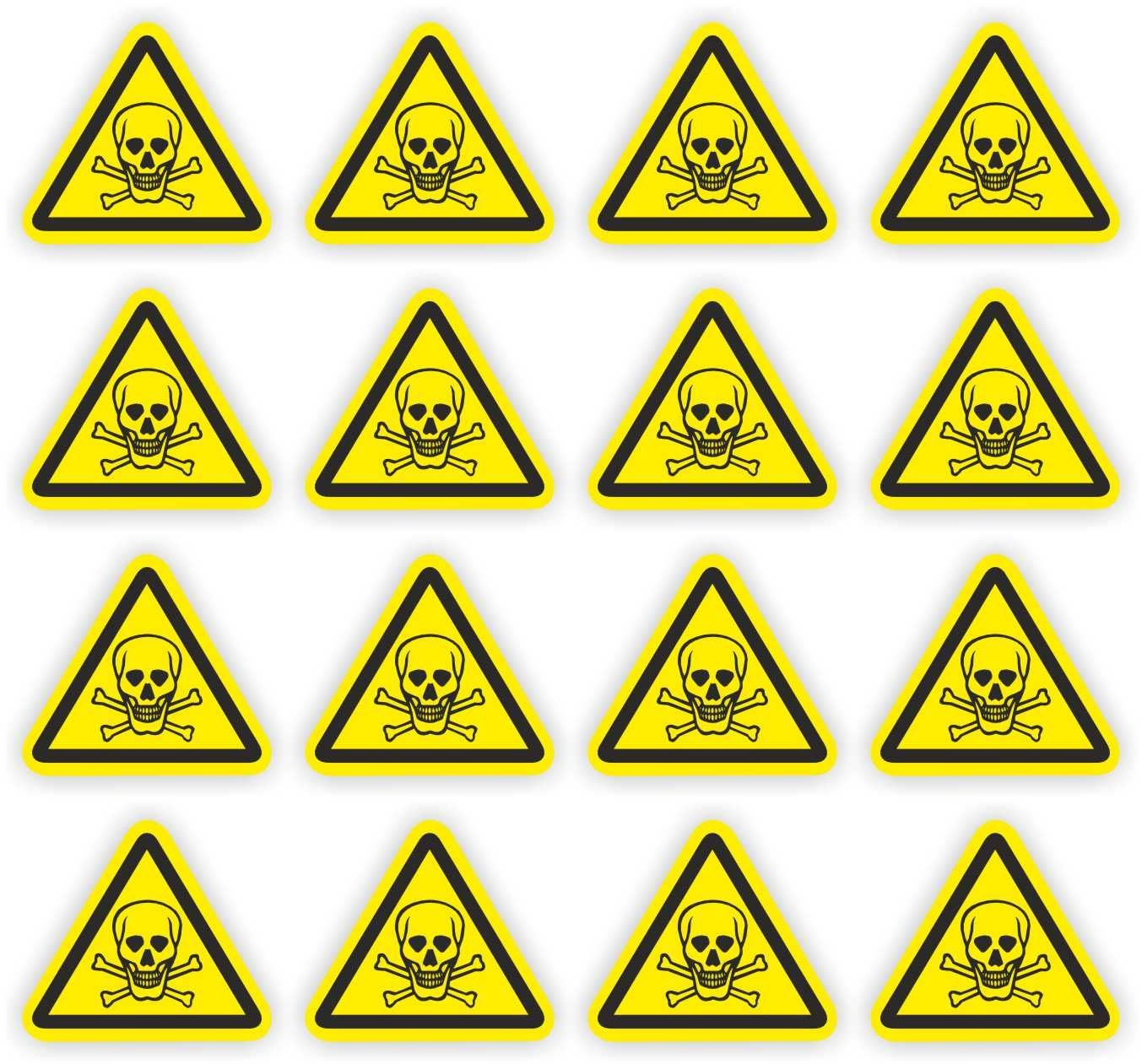 Waarschuwingssticker Giftige Stoffen (Doodshoofd) 