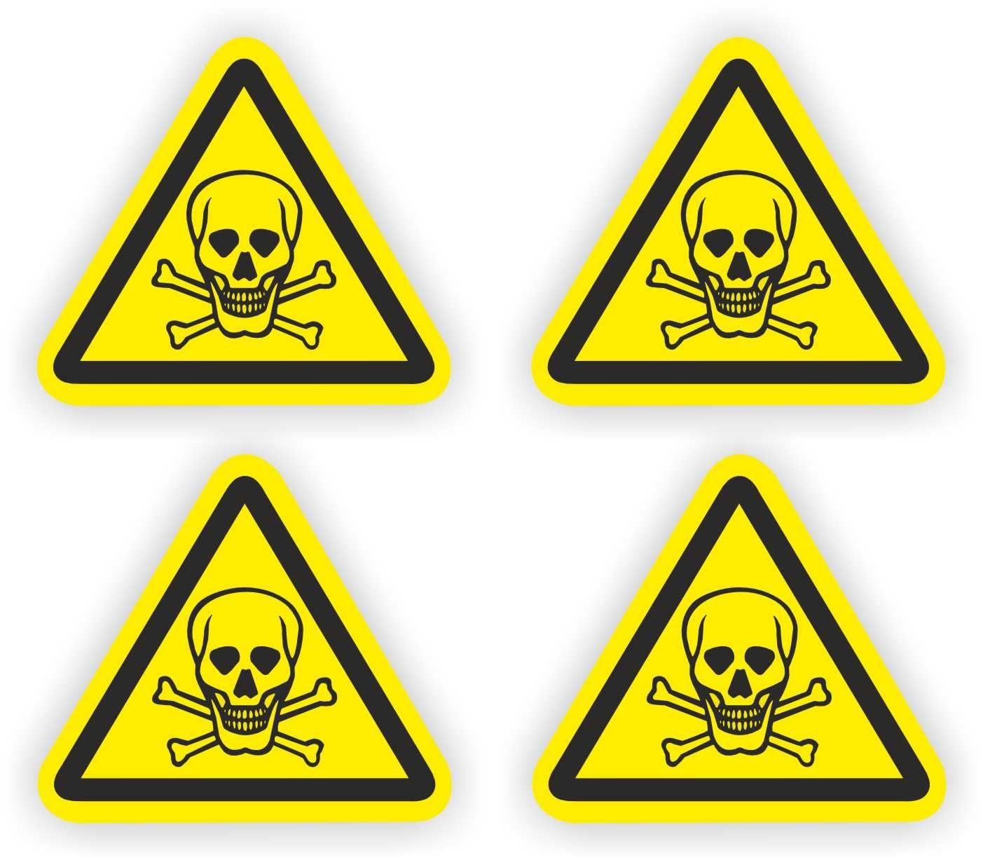 Waarschuwingssticker Giftige Stoffen (Doodshoofd)