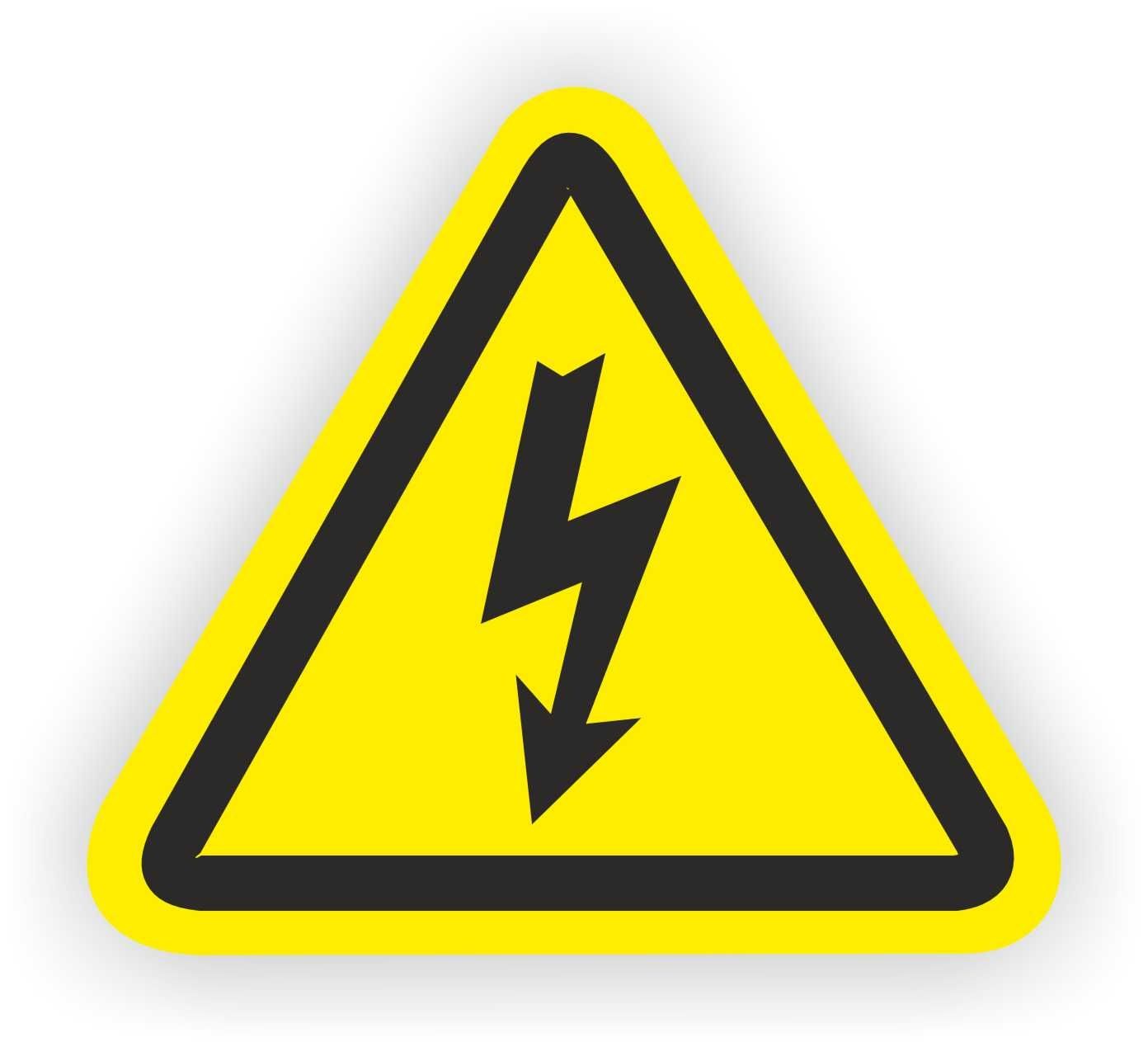 Gevaar Elektro Schok Sticker