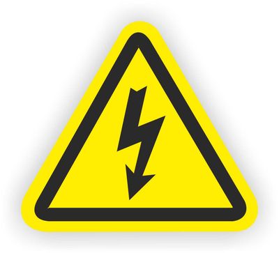 Gevaar Elektro Schok Sticker