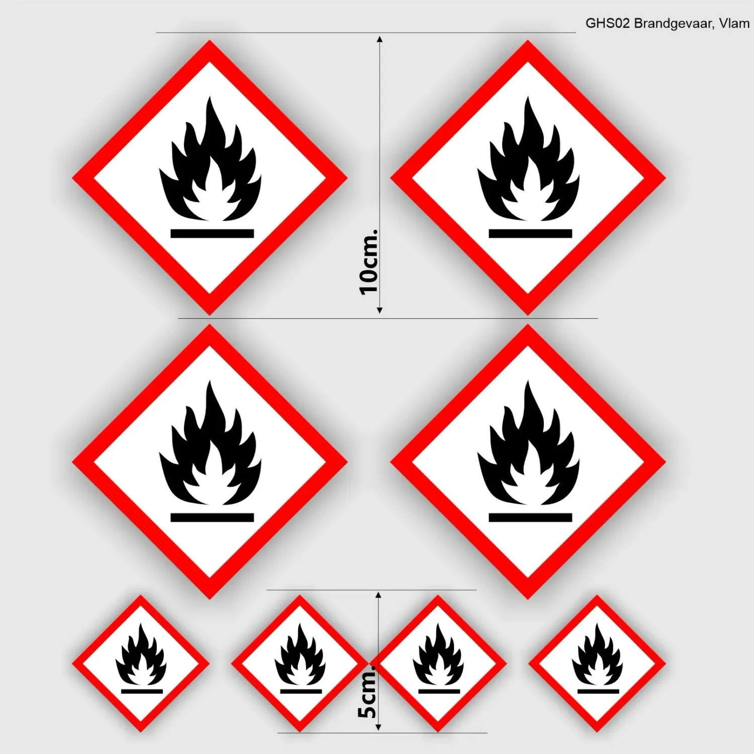 Brandbaar Pictogram Sticker