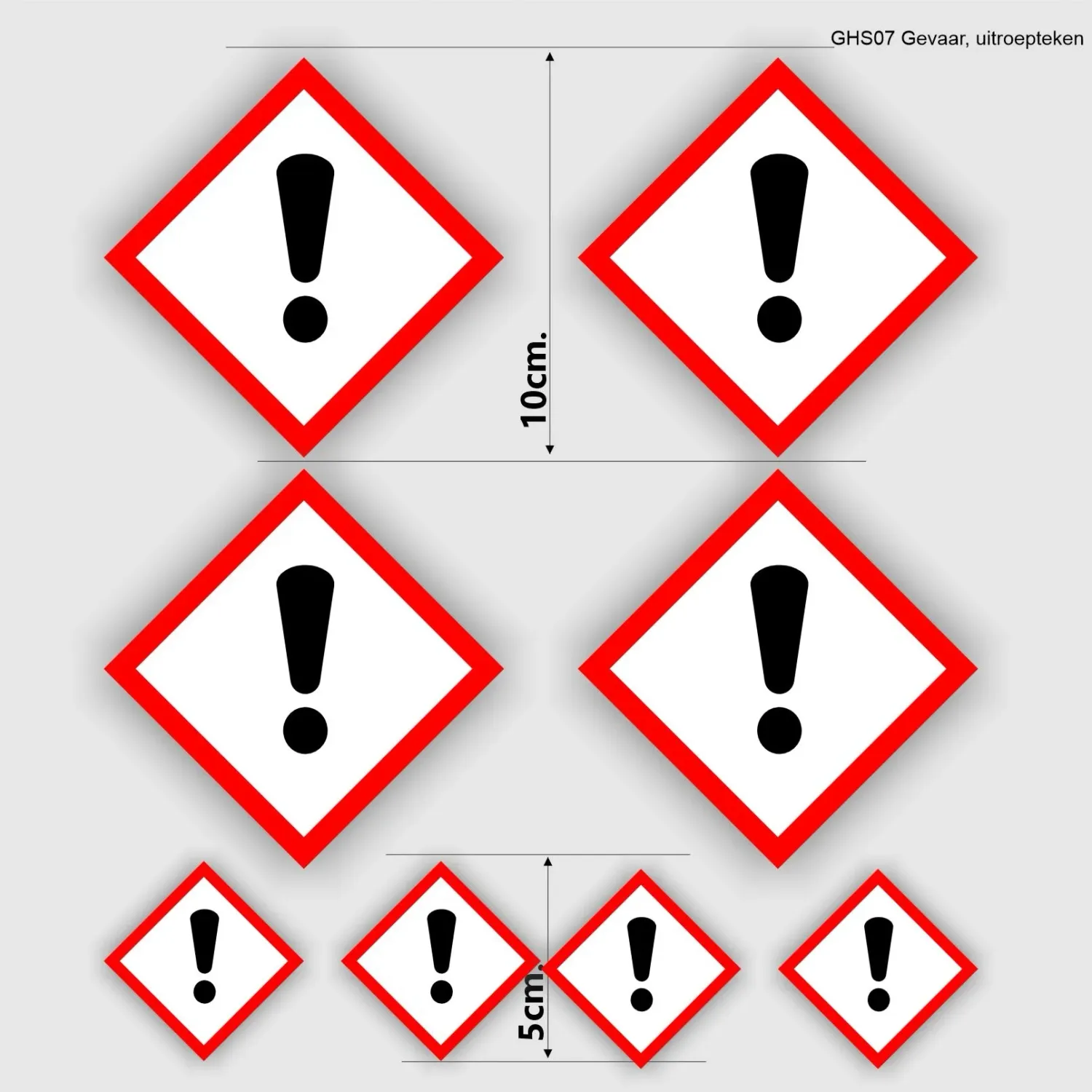 Gevaar Sticker Set