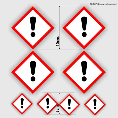 Gevaar Sticker Set