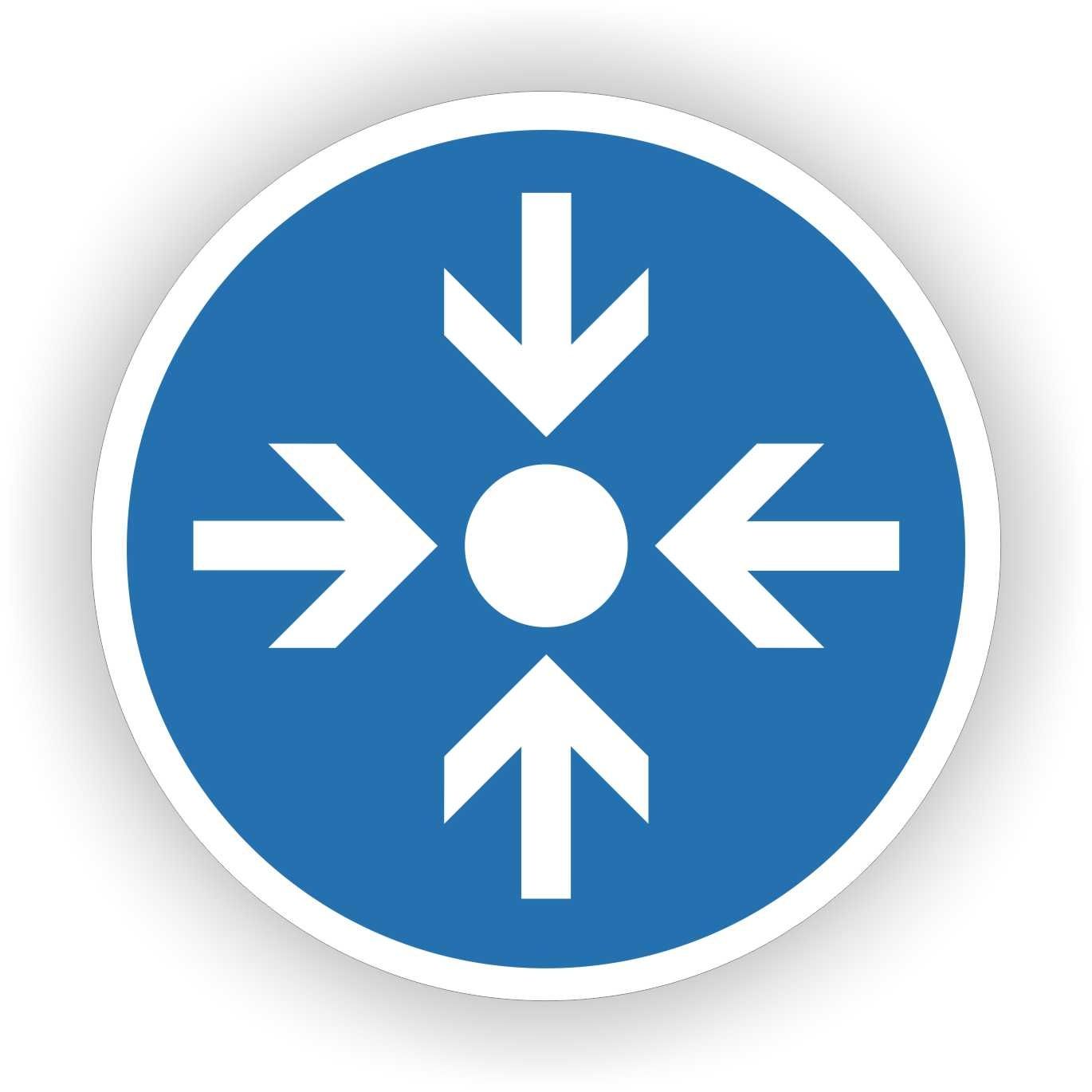 Trefpunt, verzamelpl. ISO 7010 veiligheid sticker  Ø20