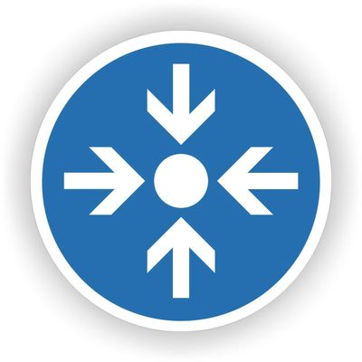 Trefpunt, verzamelpl. ISO 7010 veiligheid sticker  Ø20