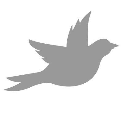 Vogel raamsticker Maxi grijs