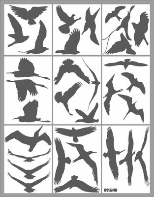 Vogels raamstickers