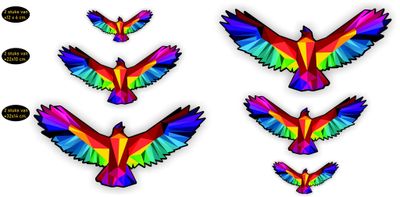 Vogelbescherming stickers in felle kleuren 