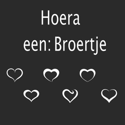 Geboorte sticker een Hoera een broertje wit