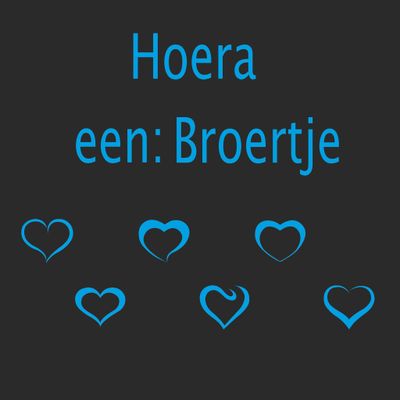 Geboorte sticker een Hoera een broertje blauw