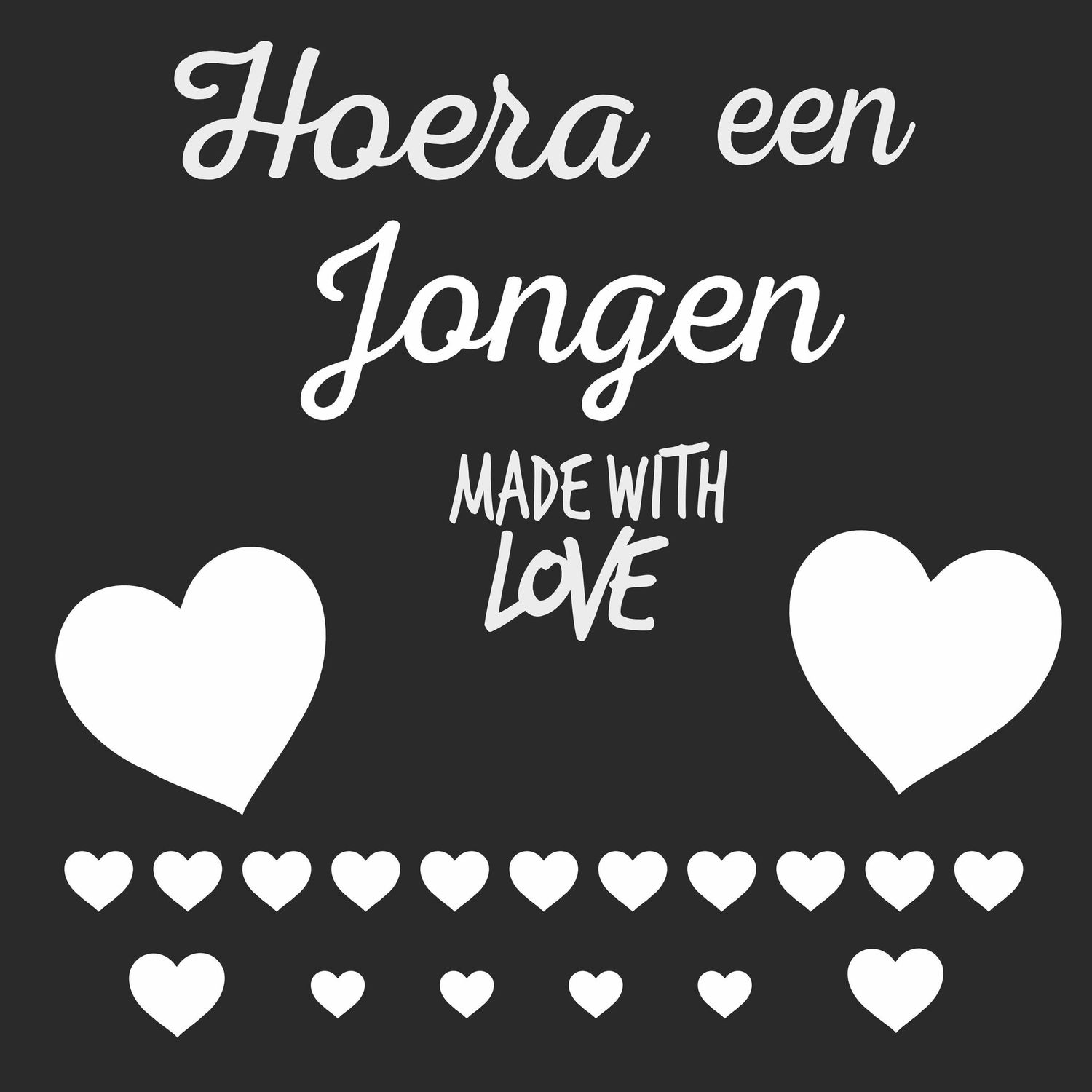 Made withe Love Geboorte raamsticker