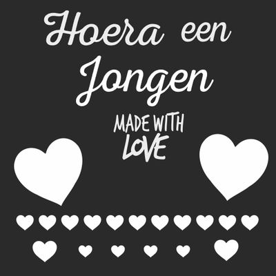 Made withe Love Geboorte raamsticker
