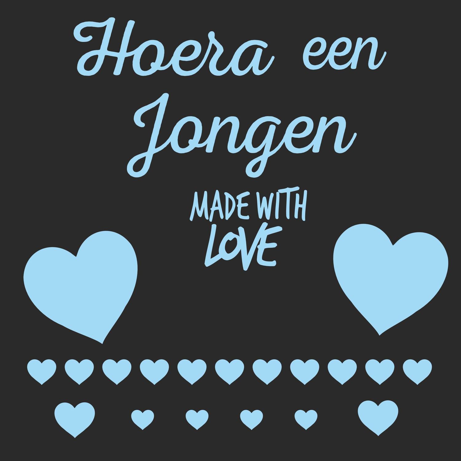 Made withe Love geboorte raamsticker jongen