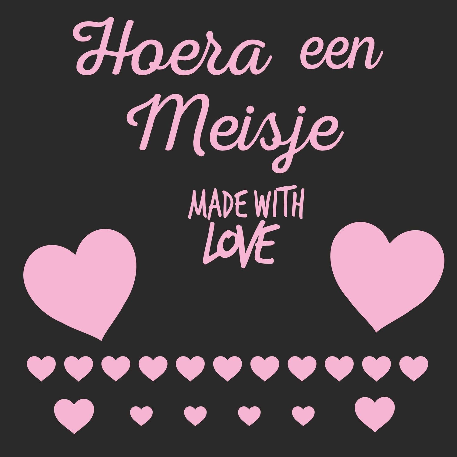 Made withe Love geboorte raamsticker Meisje 