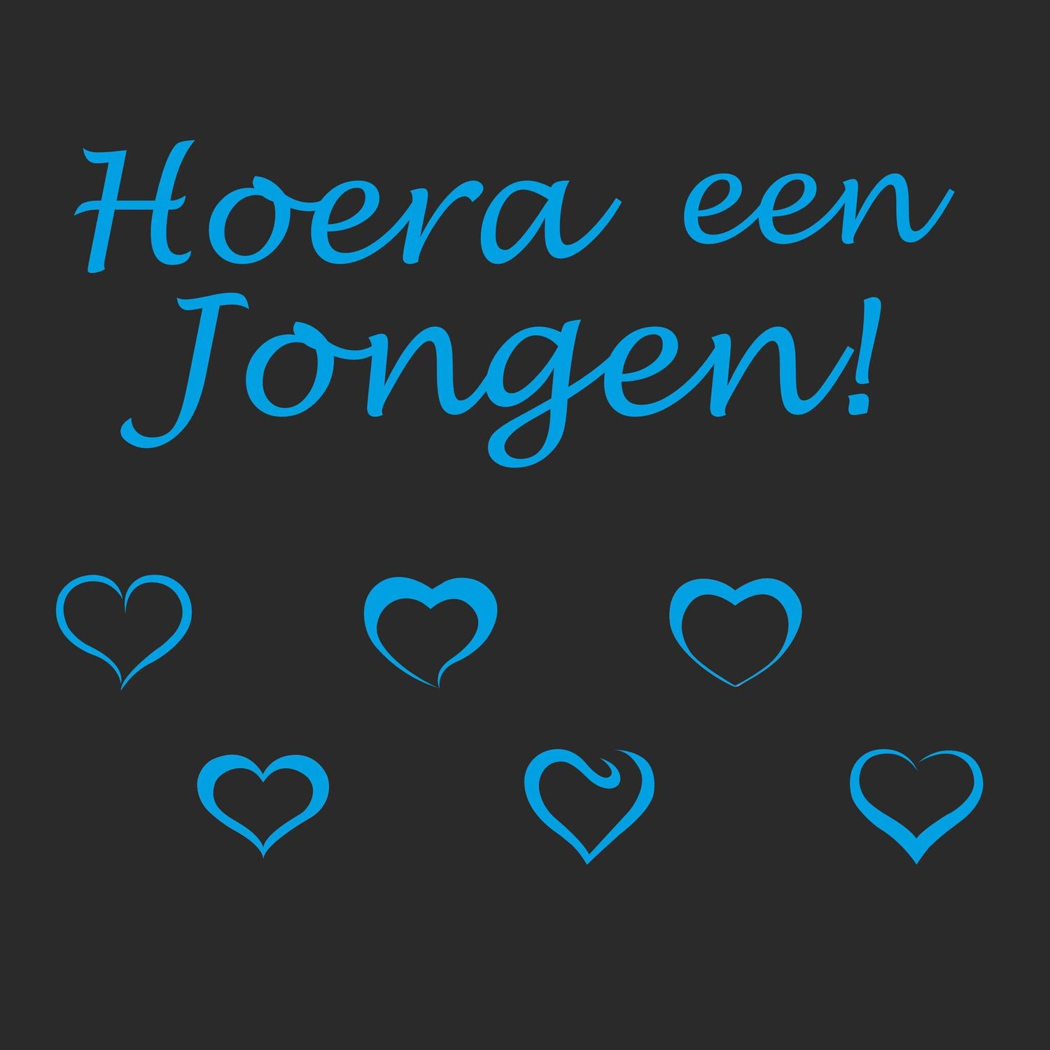 Geboorte sticker Hoera een Jongen 