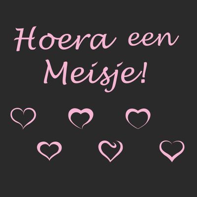 Geboorte sticker Hoera een Meisje