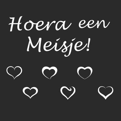 Geboorte sticker een Hoera een Meisje