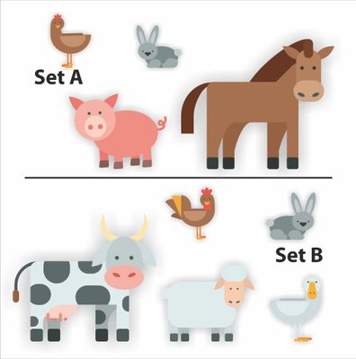 Boerderij dieren decoratie stickers