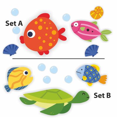 Vissen decoratie sticker set