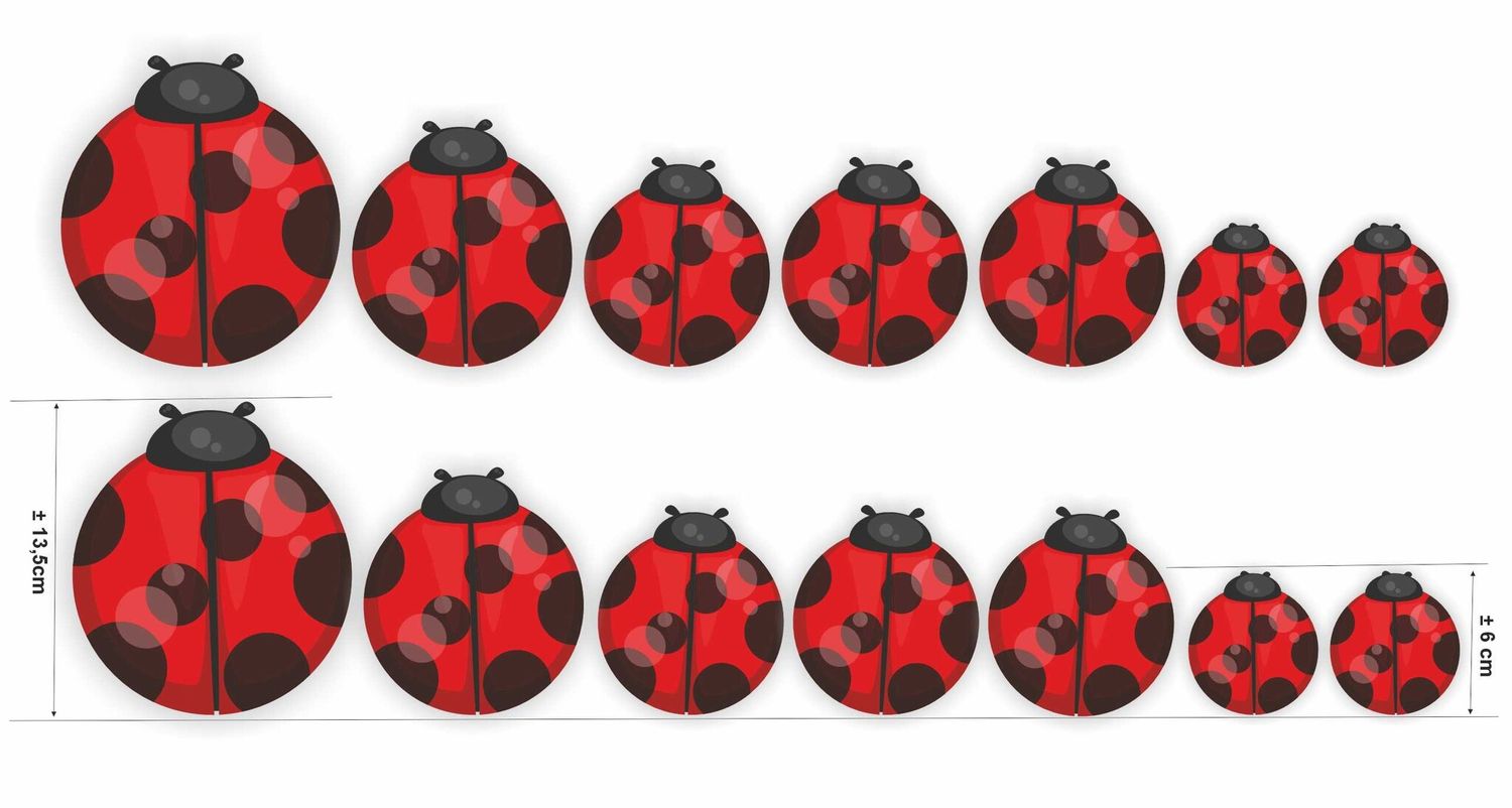 Lieveheersbeestjes sticker set
