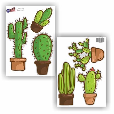 Cactus decoratiesticker set