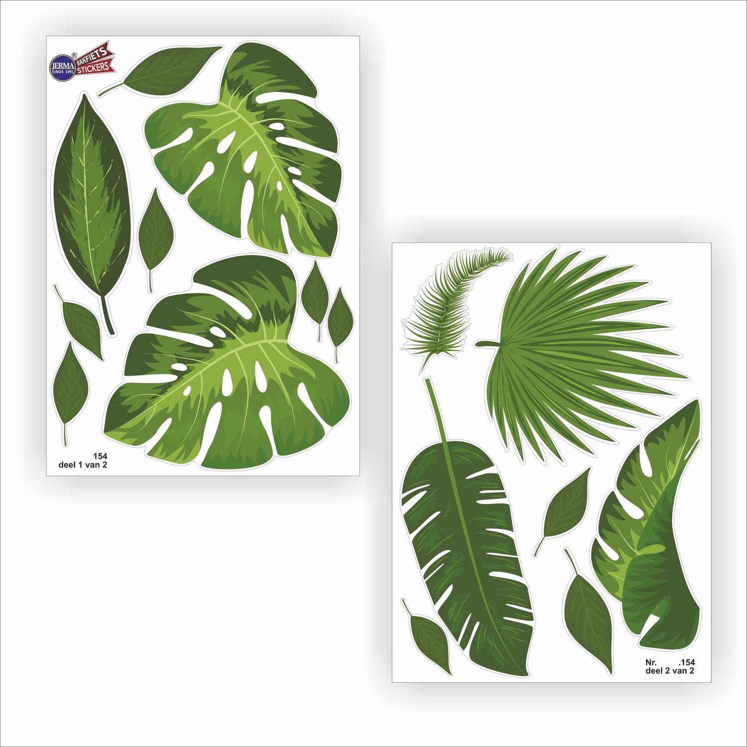Planten bladeren decoratie sticker