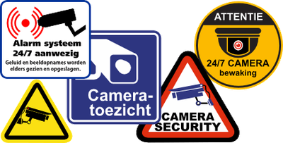 Camera toezicht stickers