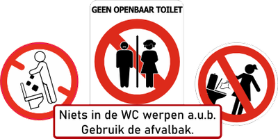 Niets in de wc gooien