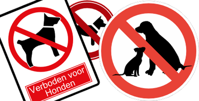 honden niet toegestaan stickers