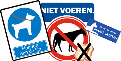 paarden niet voeren stickers