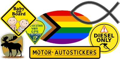 Bumper stickers voor bijvoorbeeld de auto