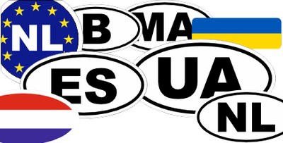 Landen auto stickers