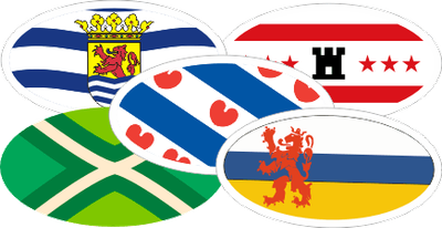 Provincie auto vlag stickers