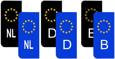 Kenteken auto stickers