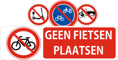 Geen Fietsen, Step Plaatsen