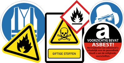 waarschuwing stickers iso norm