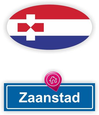 Zaanstad steden vlaggen auto stickers