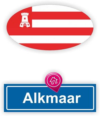 Je ontvangt een set van twee autostickers: één met de iconische stadsvlag van Alkmaar en één met een stijlvolle tekststicker. Ze zijn ontworpen om je liefde voor je stad duidelijk te maken, waar je ook gaat.