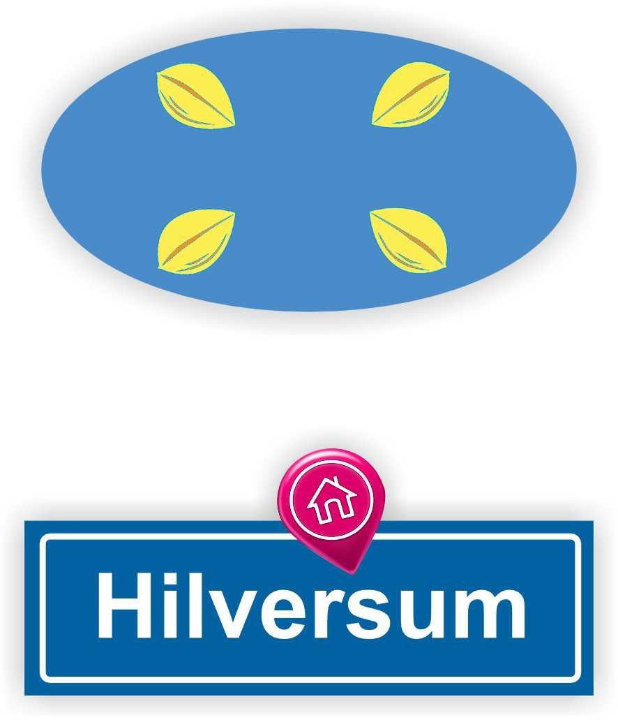 Hilversum steden vlaggen auto stickers