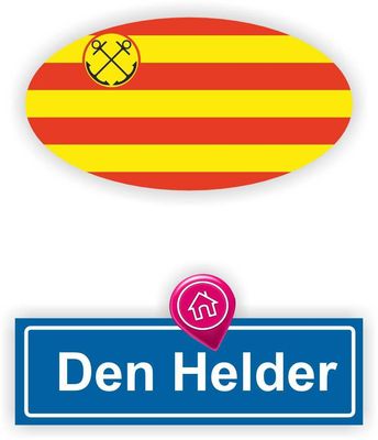 Den Helder steden vlaggen auto stickers