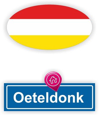 Oeteldonk steden vlaggen auto stickers