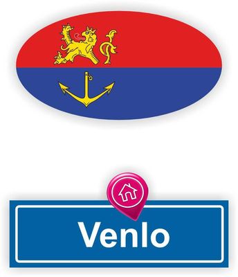 Venlo steden vlaggen auto stickers