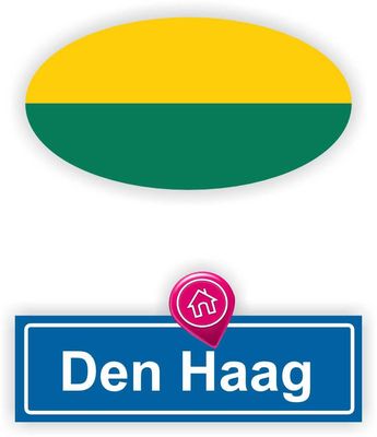 Den Haag steden vlaggen auto stickers