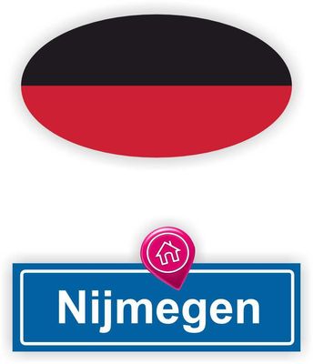 Nijmegen steden vlaggen auto stickers