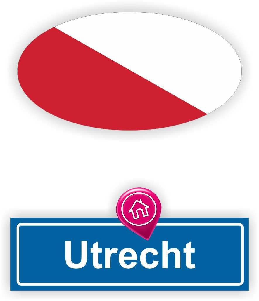 Utrecht steden vlag auto stickers