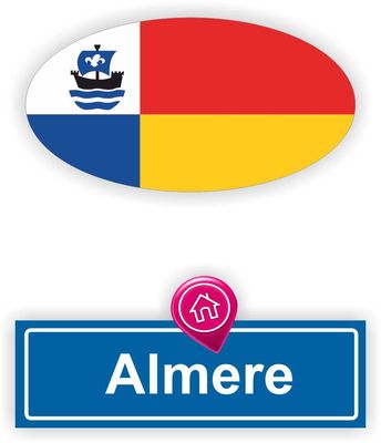 Ben jij een trotse Almeerder en wil je dat aan iedereen laten zien? Dan is deze auto sticker set precies wat je zoekt