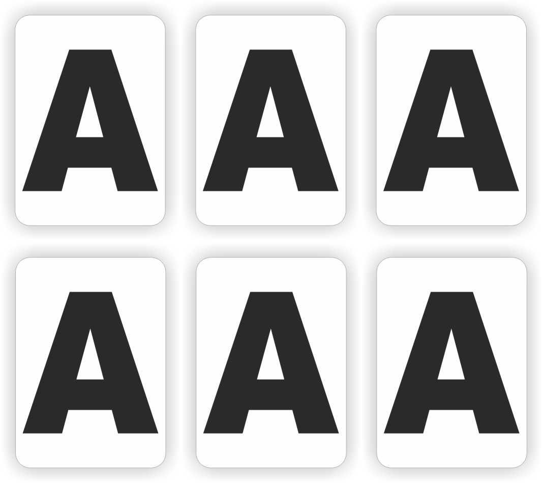 A, plakletter