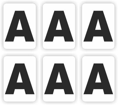 A, plakletter